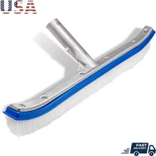 18 Inch Pool Wall Tile Brush Heavy Duty Aluminum Back Nylon Bristles Tool New