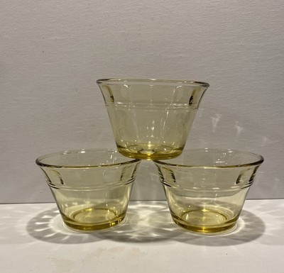 FORTECRISA Amber Glass Cups Set Of 3 Custard Cups
