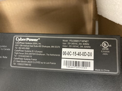 CyberPower PDU30MHVT16FNET Switched PDU Open Box - Picture 4 of 4