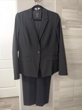 Ann Taylor Factory Women's Pants And Jacket Black Suit Set Modern Fit Size 10