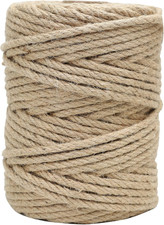 Thick Natural Jute Twine 328ft 8mm 4-Ply for Crafts, Gardening  Decor
