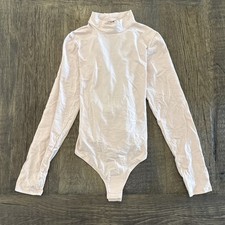 Free People Women s Straps In The Back Bodysuit Mock neck Long Sleeve Size M