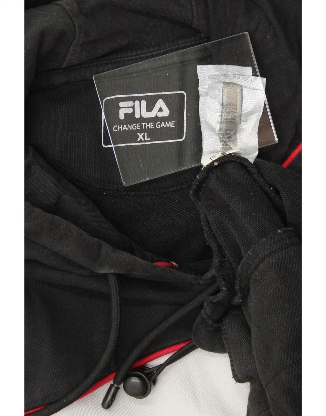 FILA Maglione Uomo Grafico con Cappuccio XL Nero Colourblock Cotone CW14