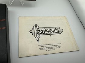 NES Castlevania Video Game Cartridge With Manual And Sleeve 1985 Nintendo