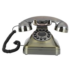 Vintage Landline Telephone Antique Bronze High Definition Call Large Button Set