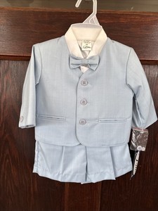 Lito Children’s Wear Boy’s Eton Suit Size M 6-12 mos. Powder Blue