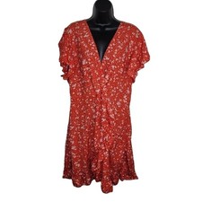 Shein curve red floral mini dress size 3xl