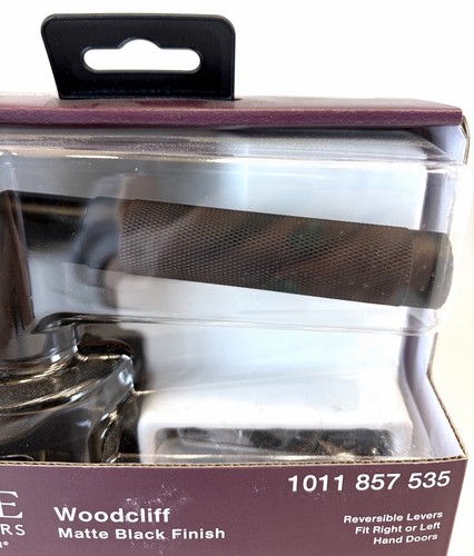 Home Decorators Woodcliff Hall & Closet Door Lever In Matte Black 1011 857 535 - Picture 3 of 14