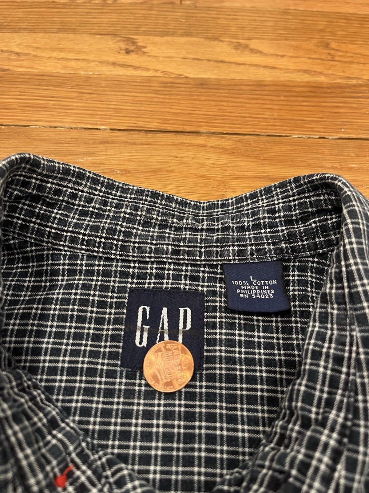 Y2K Gap Long Sleeve Button Down Work Utility Flan… - image 10