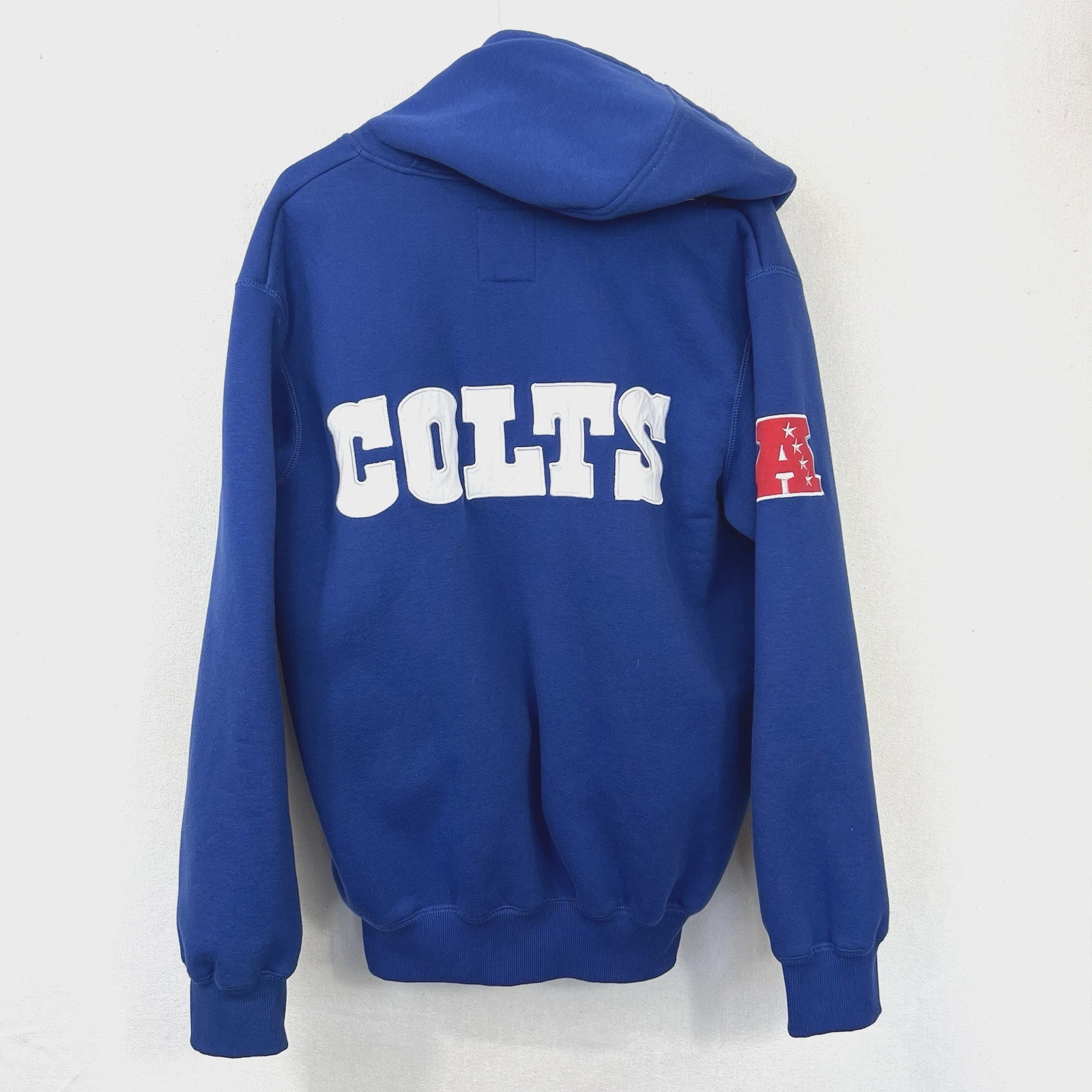 Indianapolis Colts Hoodie Sweater Mens S Blue Full Zip AFC NFL Football Vintage