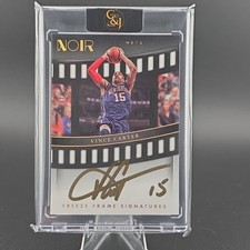 2022-23 Noir Vince Carter Freeze Frame Signatures Gold Auto 10/10