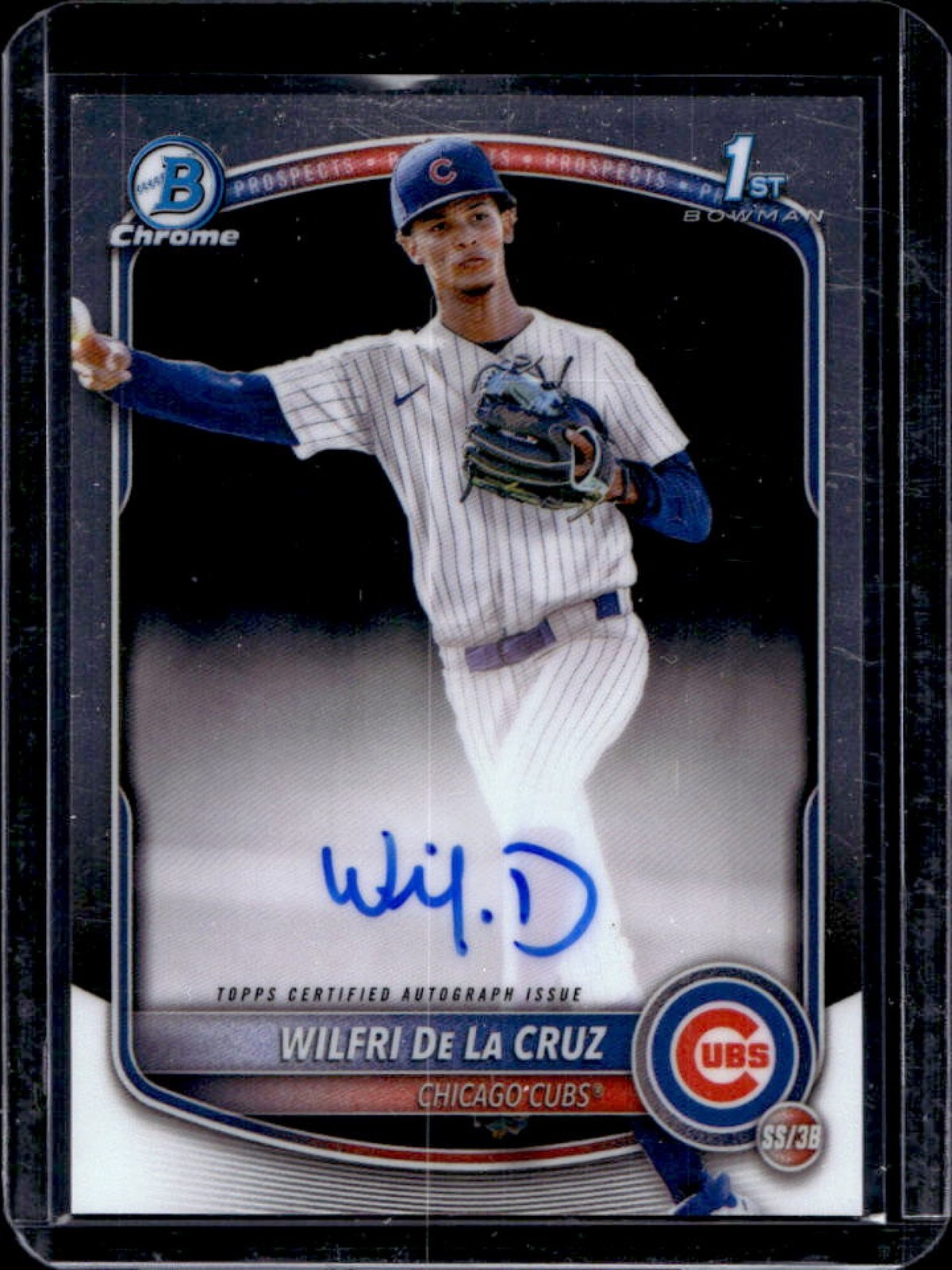 2025 Bowman Chrome Wilfri De La Cruz Auto 1st #CPA-WD Cubs