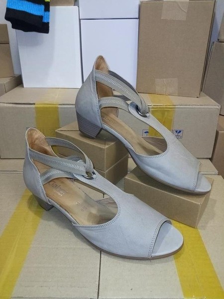 Women Gabor Heels Grey Nubuck 40 #7UDQ