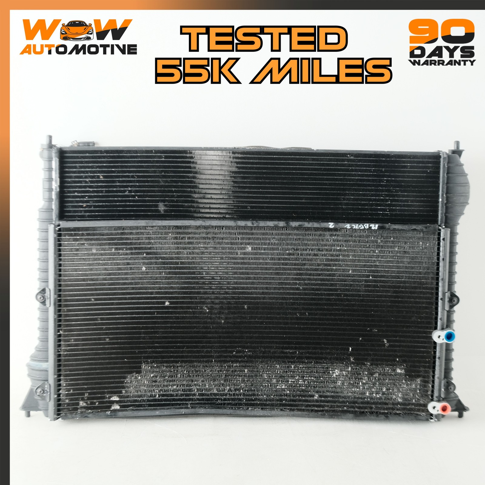 04-17 BENTLEY CONTINENTAL GTC GT ENGINE COOLING RADIATOR AC CONDENSER OEM