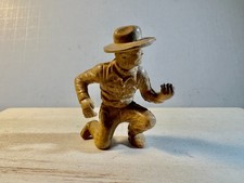 Marx 1950's VTG 60mm kneeling Cowboy. No Rifle. Brown.