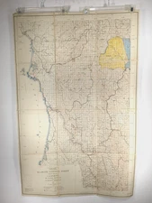 1934 Klamath National Agriculture Forest Map West Half Mt Diablo Humboldt 45x29