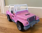 Vintage Barbie Pink Convertible Jeep Wrangler 2003 Doll Vehicle W/ Seatbelts