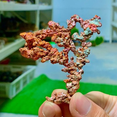 43G Rare!! iridescent Native Copper crystal mineral specimen