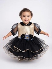 Baby Girls Black Tulle Party Dress Toddler Birthday Wedding Princess Frock