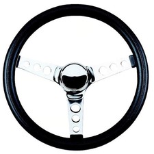 Grant 831 Steering Wheel - Classic - 13-12 In - 2 In Dish - 3-spoke - Black Grant 831 Steering Wheel - Classic - 13-12 In - 2 In Dish - 3-spoke - Black