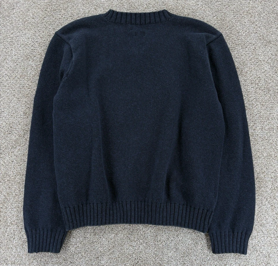 Suéter Vintage Polo Ralph Lauren Cuello en V Para Mujer XL Azul Marino Algodón Tejido Usado en Excelente Condición Foto 4 de 4