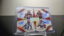 Panini Immaculate Quad Autograph Chad Johnson Tee Higgins Chase Brown