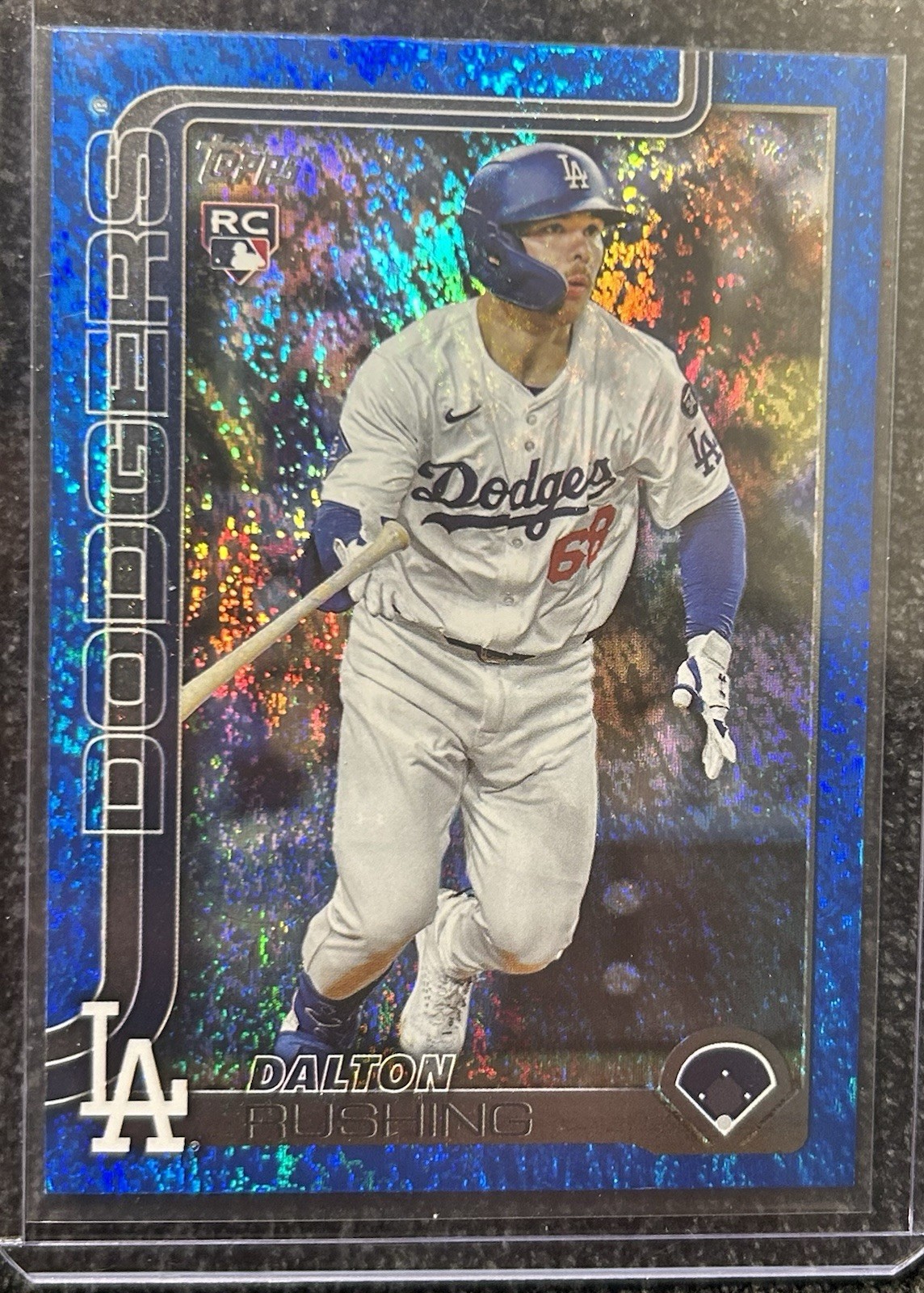 2025 Topps Update Series - Dalton Rushing #US38 Blue Holo Foil Glitter /150 RC