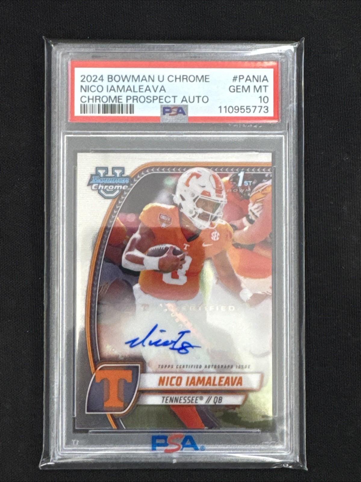 2024 BOWMAN U CHROME NICO IAMALEAVA AUTO PROSPECT PSA 10 GEM MINT #PANIA