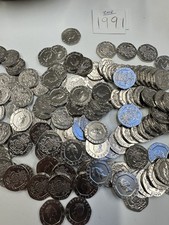 143x 1991 20p Twenty Pence Tudor Rose Brilliant Circulated Condition Free UK P&P