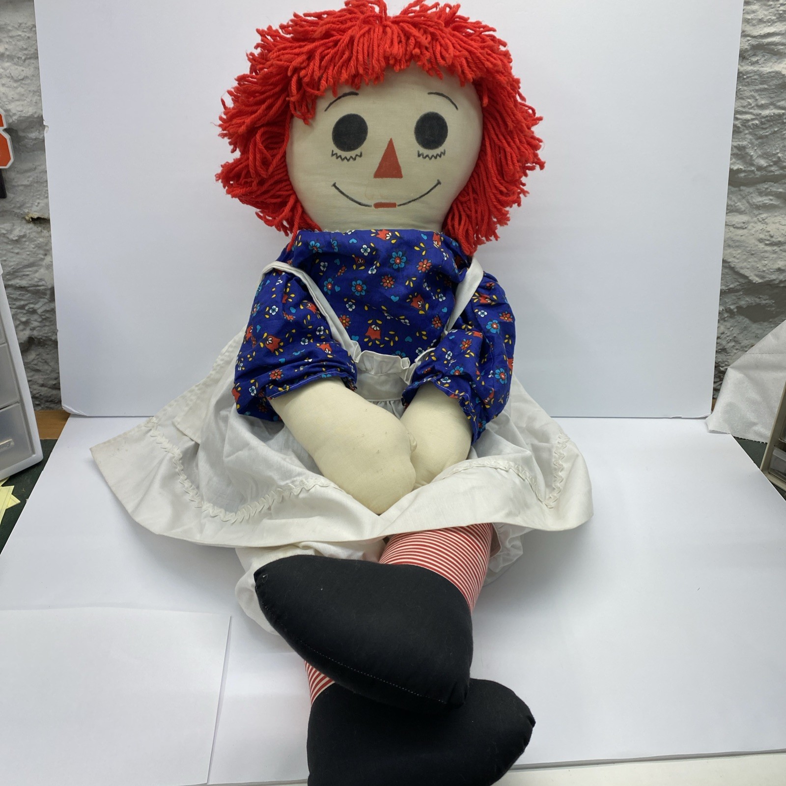 vintage xl large jumbo raggedy ann doll 34” Tall 15 Wide
