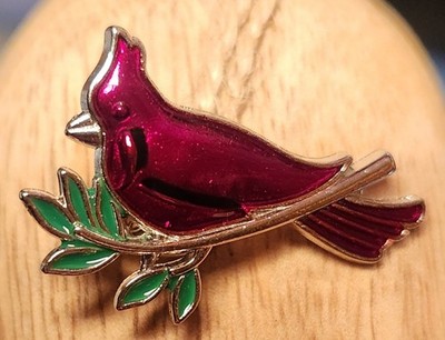 Cardinal Pin Set, Memorial Pocket Cardinal Bird With Card And Small Bag (2)