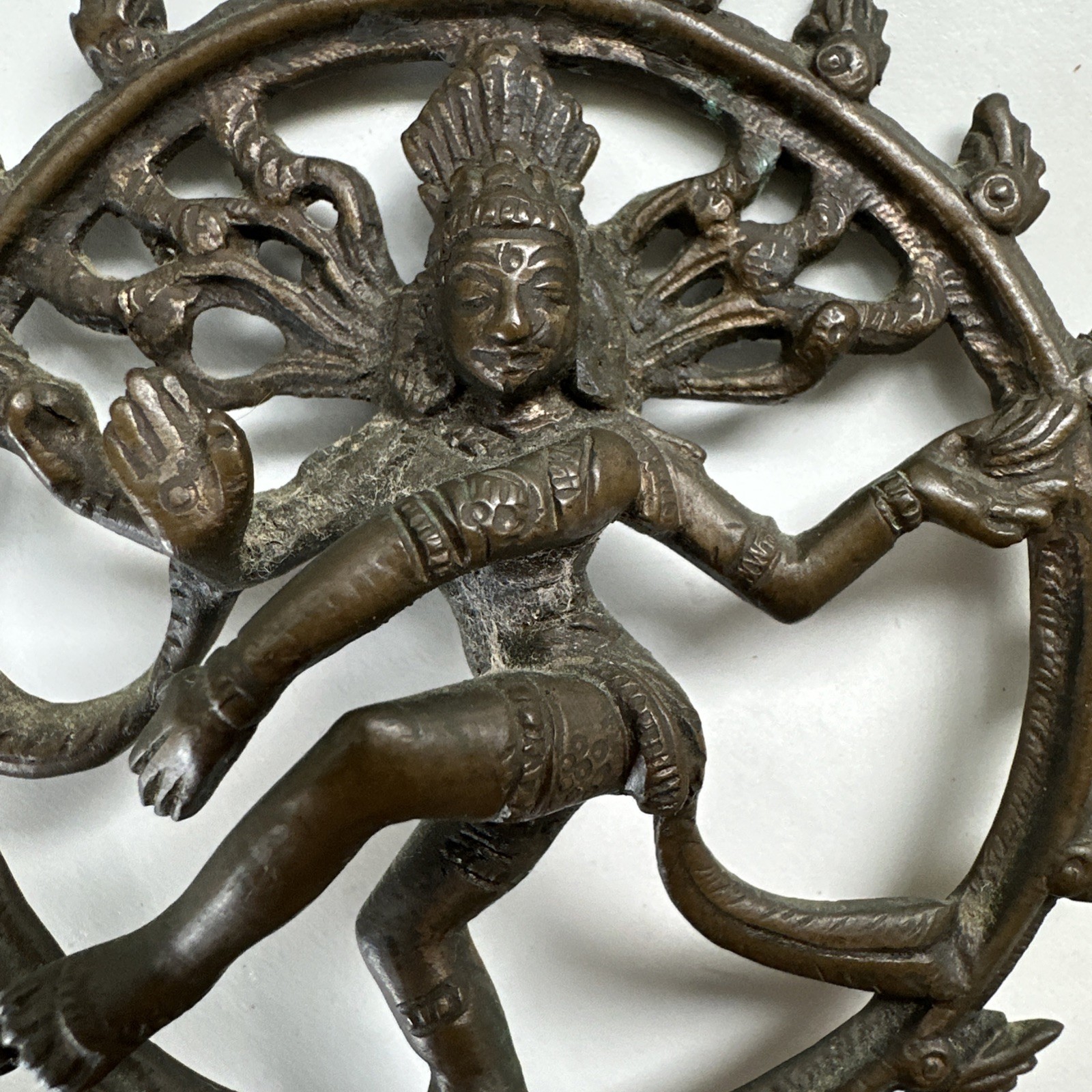 Vintage Shive God Figurine Nataraja Hindu Lord Of The Dance Statue Small 11cm 3