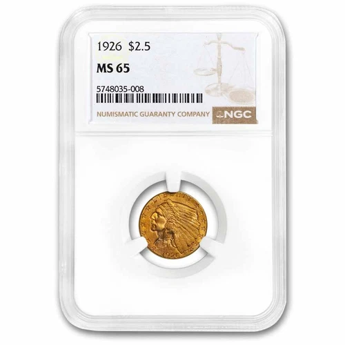 1926 $2.50 Indian Gold Quarter Eagle MS-65 NGC