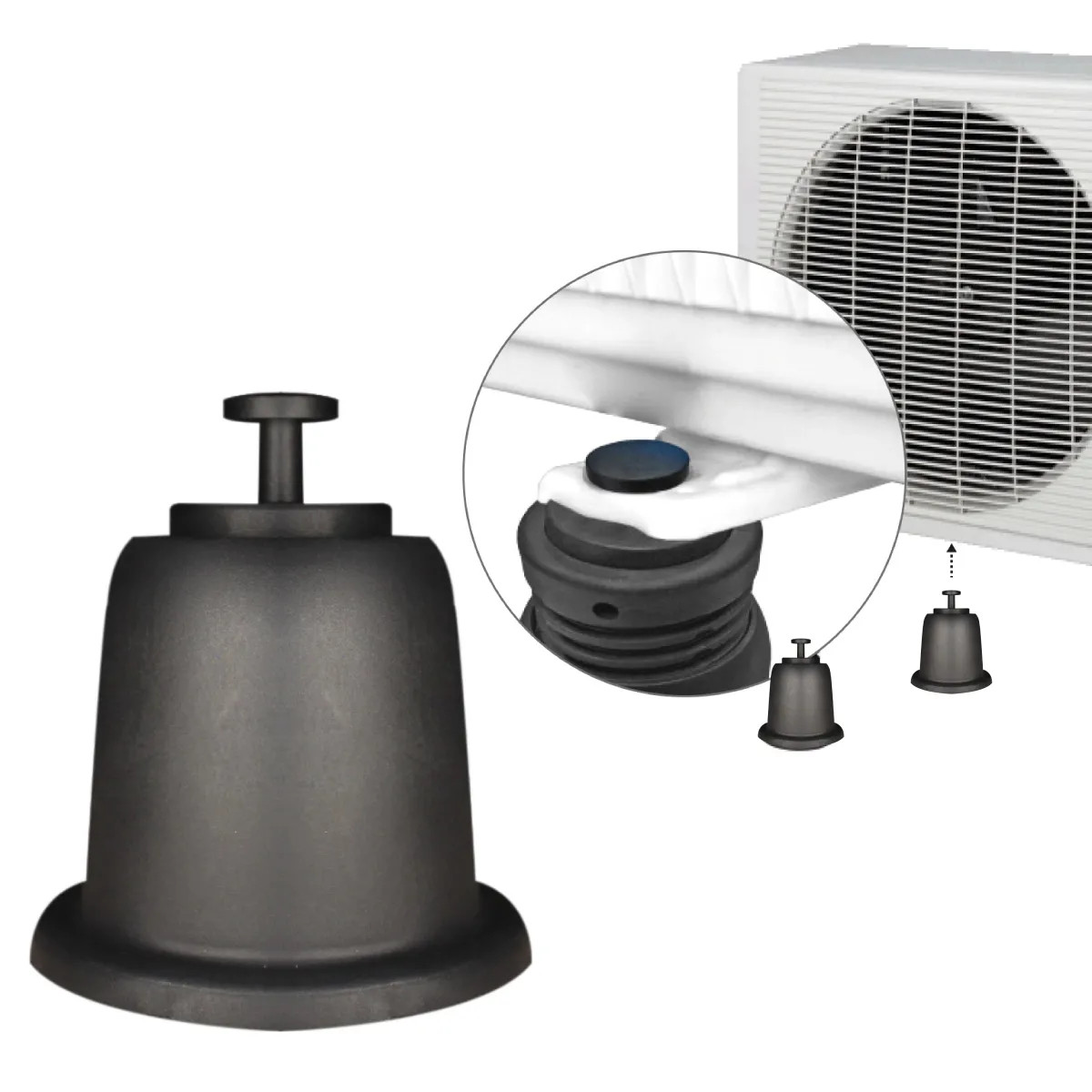 Supporto antivibrante pavimento Ø100 mm altezza 100 mm 325 kg VECAMCO