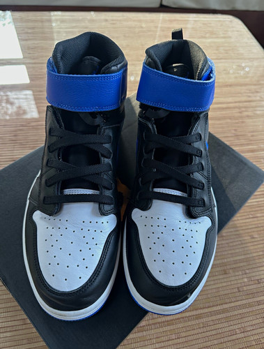 Jordan Air Jordan 1 Hi FlyEase High Top Sneaker Black/Hyper Royal/White Men 11.5