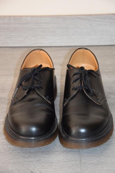 Women Dr. Martens Heels Black Leather 39 #3KVQ