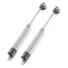 Silver Cabinet Gas Struts Lid Support, 10 Inch, 2 PCS, 120N/26 LB  Soft Open...