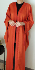 Moroccan open caftan Embroidered Abaya Gandoura Arabic Farasha dress Kimono