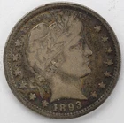 F Toned 1893 Barber Quarter