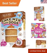 Peanut Butter Dog Birthday Cake Mix with Icing - Wheat-Free Fun for All Pups