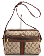 GUCCI VINTAGE Ophidia borsa a tracolla righe web marrone classica grande autentica