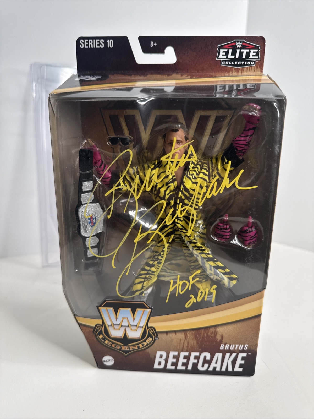 WWE Elite Legends Series 10 BRUTUS BEEFCAKE Autographed SuperstarsSticker Seepic