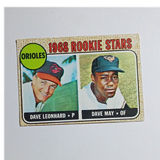 Topps 1968 Rookie Stars Dave Leonhard Dave May #56 Baltimore Orioles Rookie Card. rookie card picture