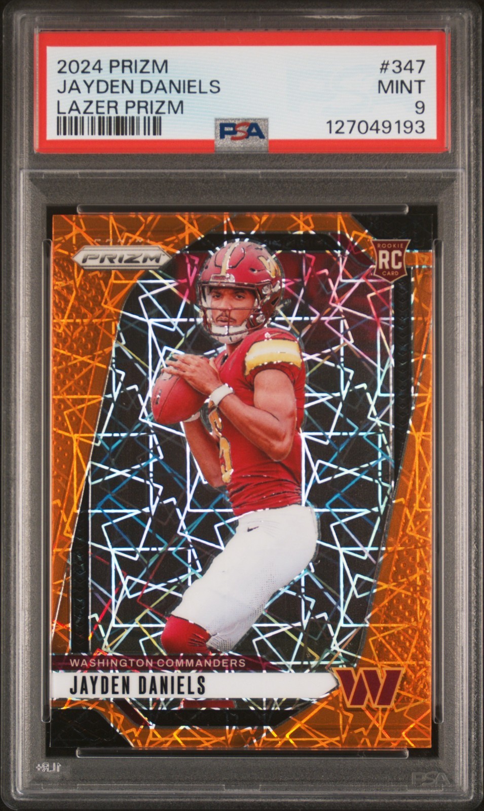 2024 Panini Prizm - Rookies Jayden Daniels #347 Lazer Prizm (RC) PSA 9