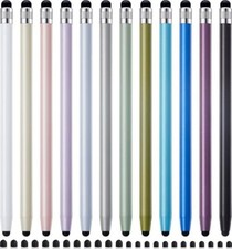 12Pcs Stylus Pen for Touchscreen, 2-in-1 High Precision Sensitivity Stylus