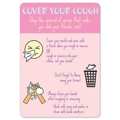 Cover Your Cough 1 OSHA Notice Sign Metal Plastic Decal