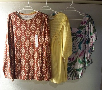 3 NEW Tops all size 1X & NWT - 2 Terra&Sky Tops (16W-18W), Croft&Barrow T-Shirt