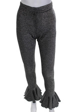 Sleeper Women Dark Gray 80s Metallic Lined Pants Size XL