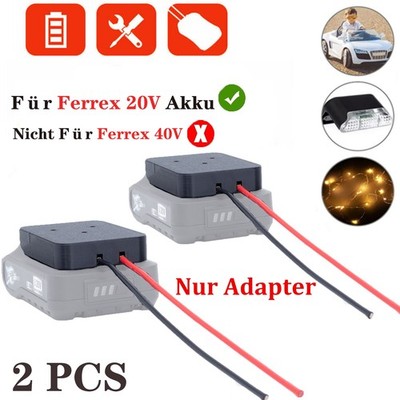 2 Stück Power Wheels DIY Akku-Adapter für Ferrex 20V Akku Mit 14AWG Spielzeug Rt