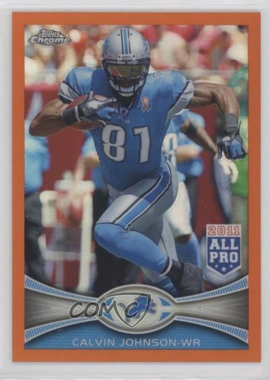 2012 Topps Chrome All-Pro Retail Orange Refractor Calvin Johnson #115 HOF
